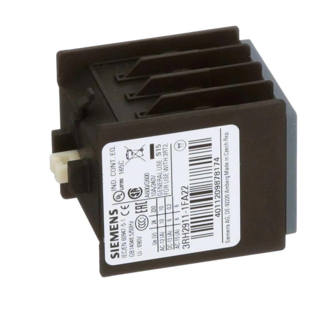 Original New Sie-Mens Contactor 3rh29111fa22 Contact Module for Use with 3rt2 Contactors Contactor Relay Power Contactor in Stock