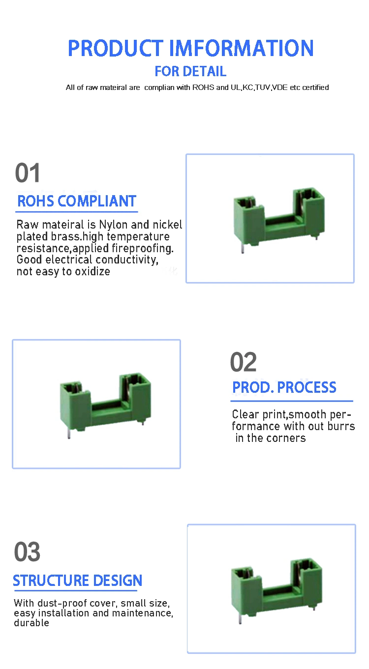 5X20 6X30 Glass Ceramic Fuse Holder for PCB